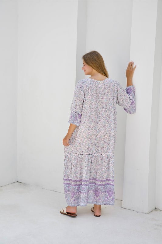 Hilo Dress - Mauve Daisy Print - Salt + Soda