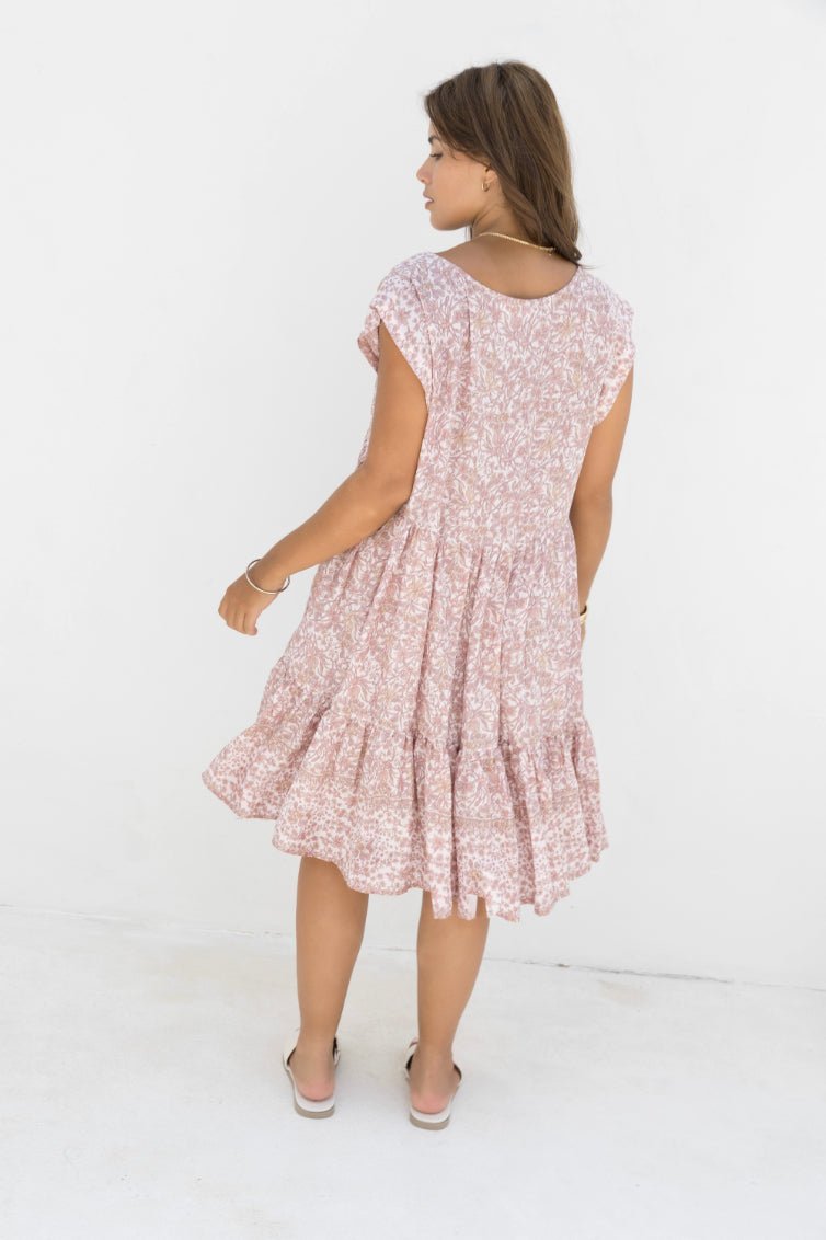 Isola Dress - Dusty Pink Iris Pink - Salt + Soda