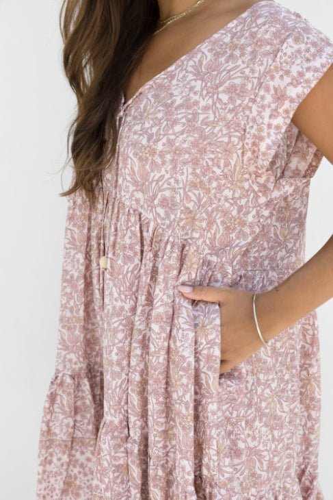 Isola Dress - Dusty Pink Iris Pink - Salt + Soda