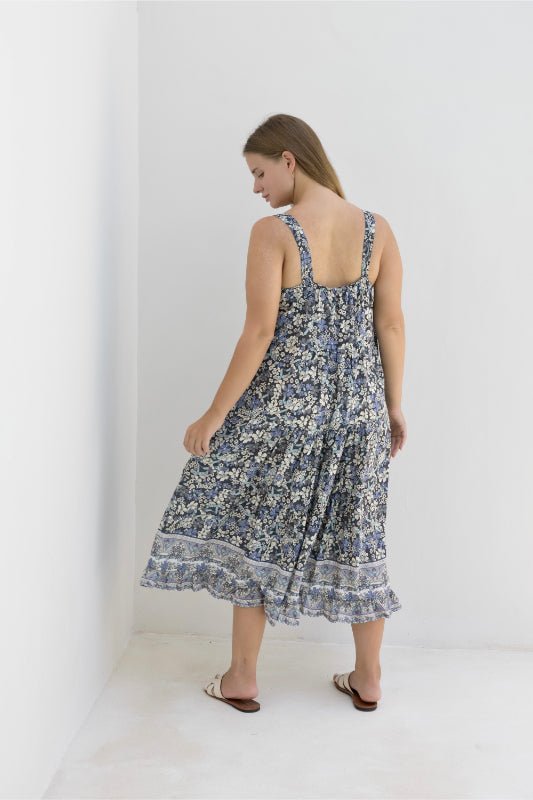 Ivy Dress - Shello Grey Print - Salt + Soda