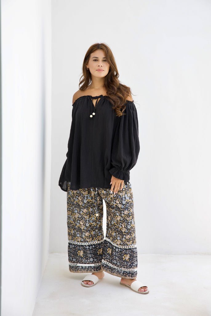 Ouvea Blouse - Black - Salt + Soda