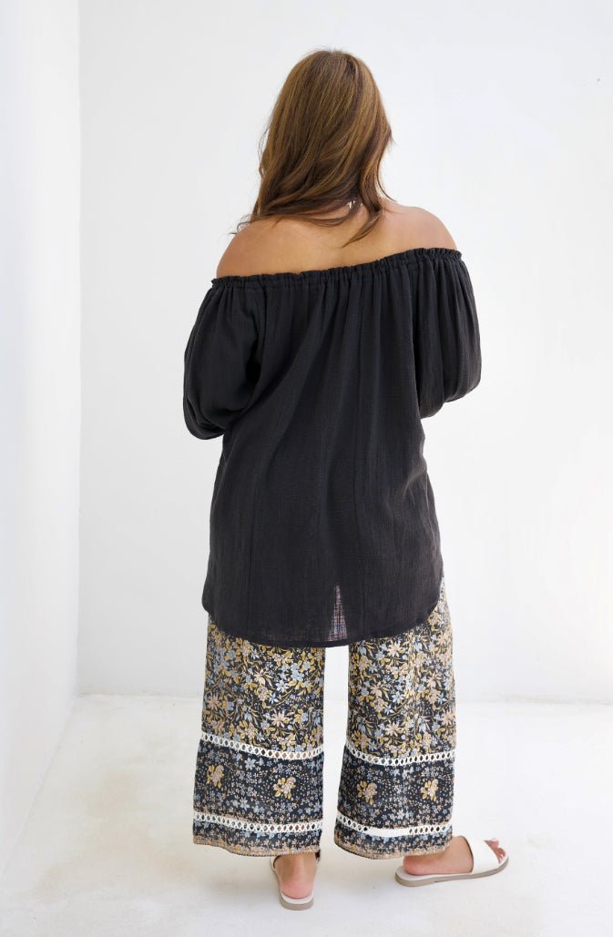 Ouvea Blouse - Black - Salt + Soda
