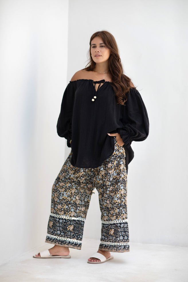 Ouvea Blouse - Black - Salt + Soda