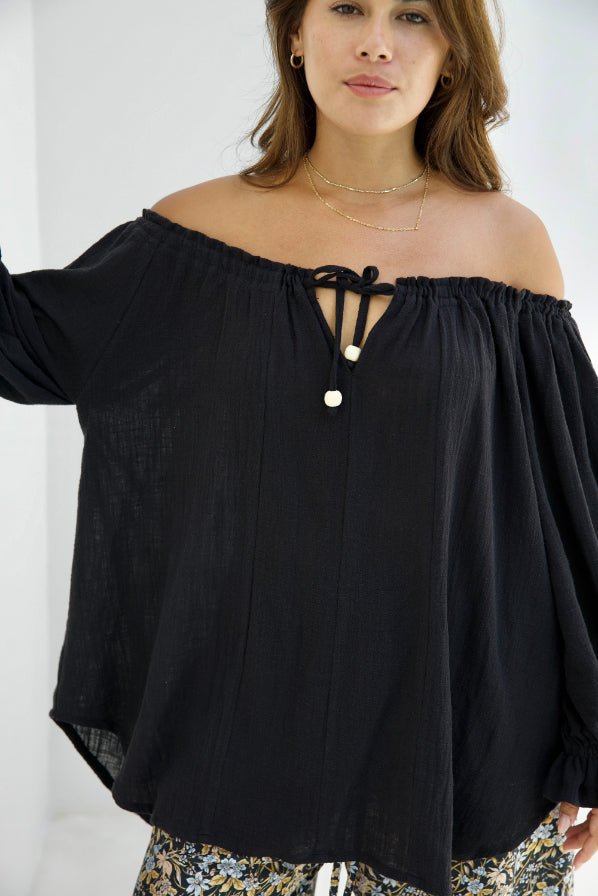 Ouvea Blouse - Black - Salt + Soda