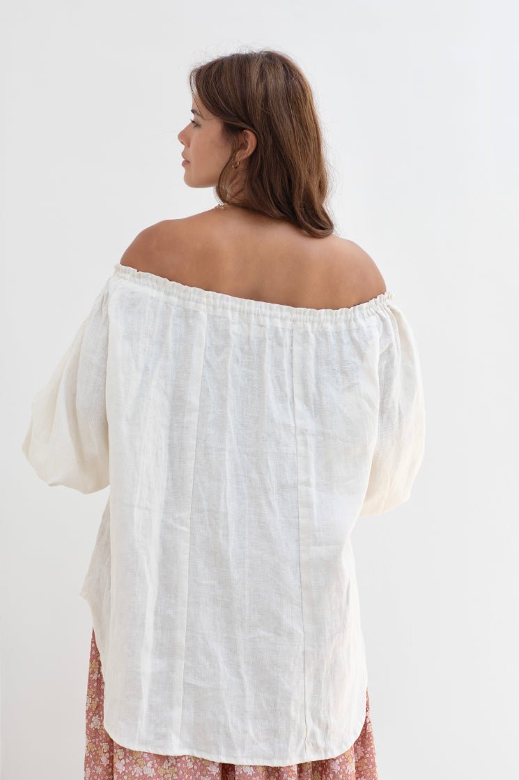 Ouvea Blouse - Coconut - Salt + Soda