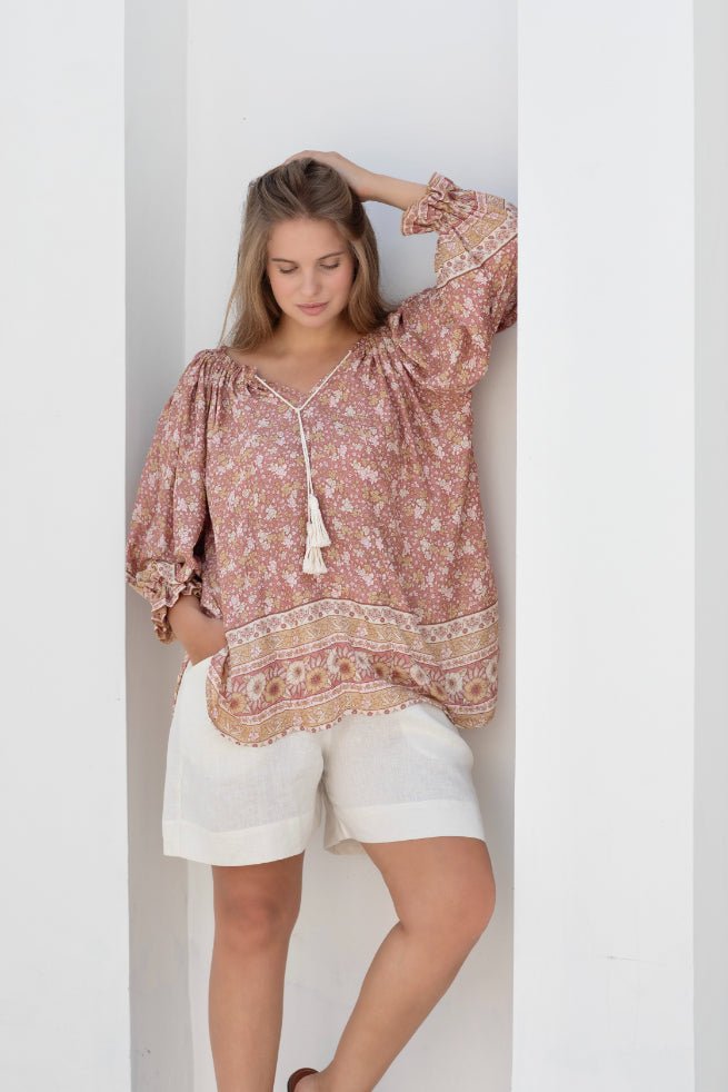 Ouvea Blouse - Gypsy Print - Salt + Soda