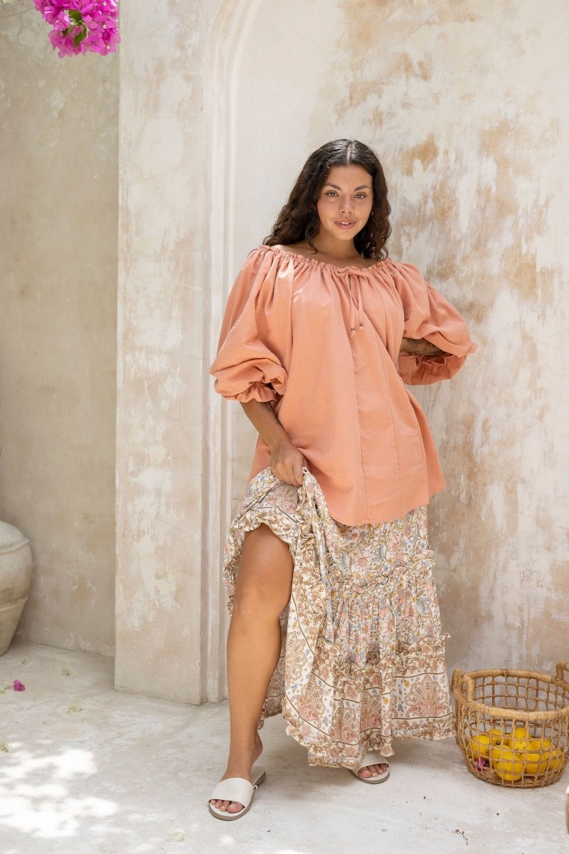Ouvea Blouse - Peaches - COMING SOON - Salt + Soda