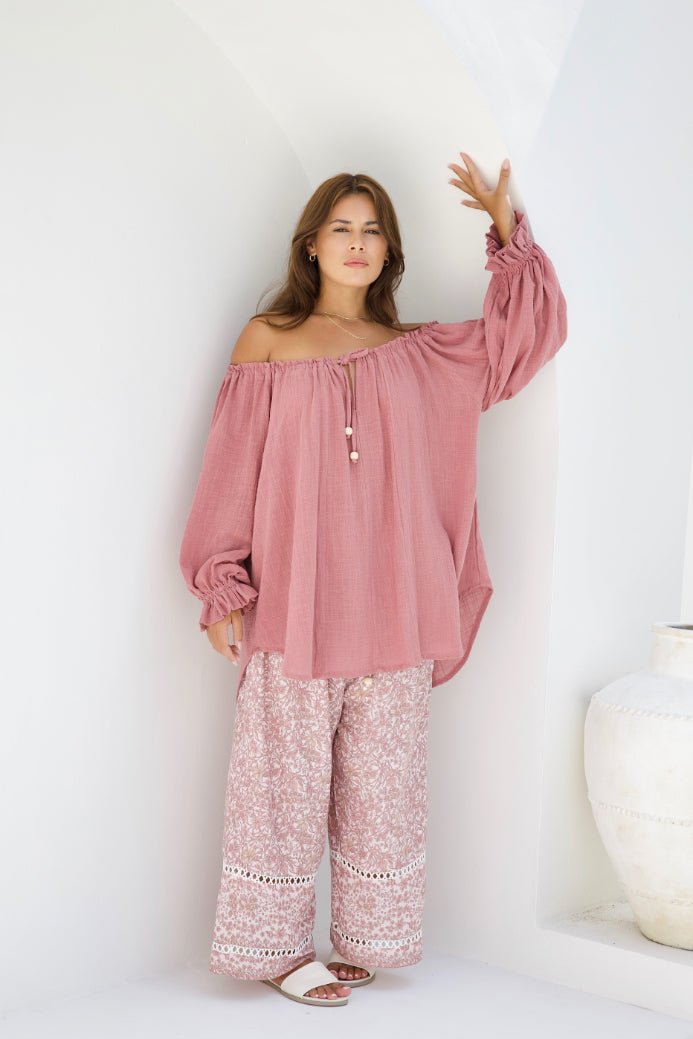 Ouvea Blouse - Pink Clay - Salt + Soda