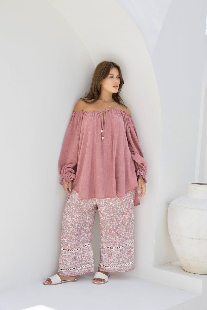 Ouvea Blouse - Pink Clay - Salt + Soda