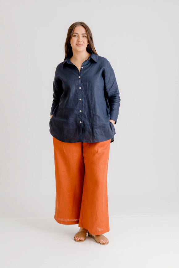 Riviera Linen Shirt - Indigo