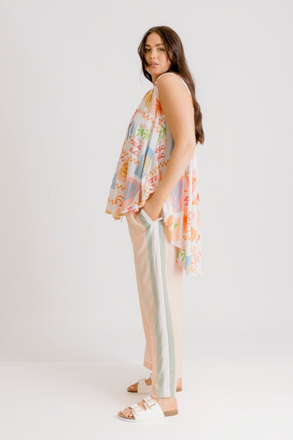 Sophia Tuxedo Pant - Flamingo - Salt + Soda
