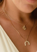 Rainbow Necklace ~ Gold-Salt + Soda