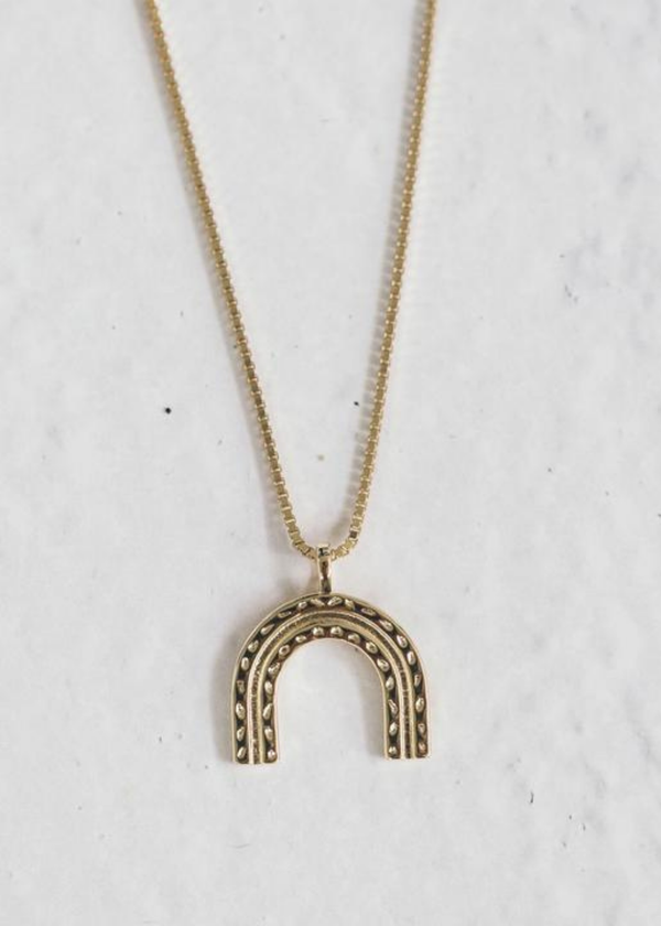 Rainbow Necklace ~ Gold-Salt + Soda