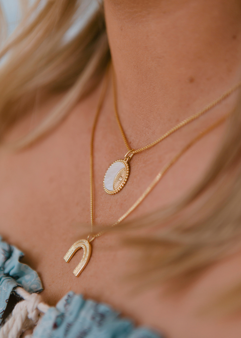 Rainbow Necklace ~ Gold-Salt + Soda