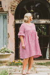 Lima Dress Hibiscus Linen