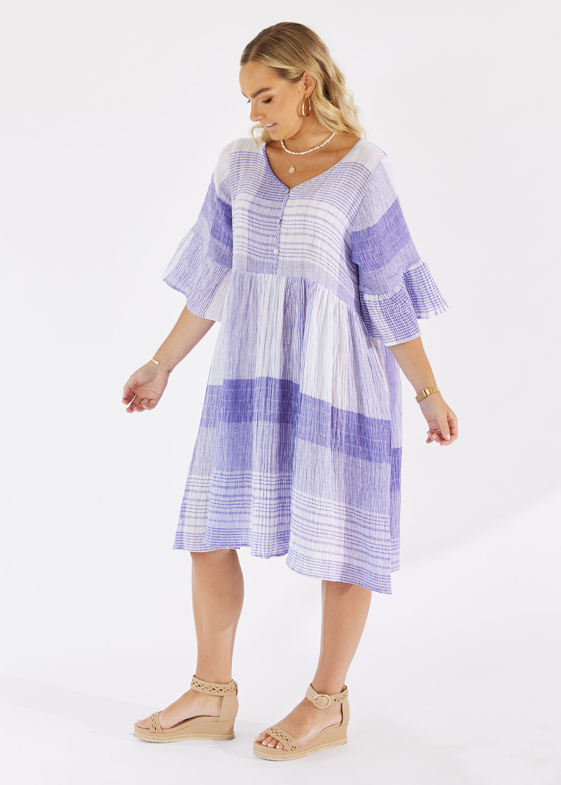 Lima Dress Pacific Blue - Salt + Soda