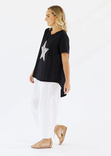 Monaco Star Tee Ebony