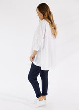 Oia Ruffle Shirt White