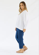 Pisa Linen Blouse White