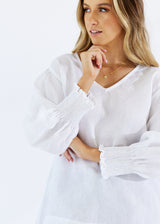 Pisa Linen Blouse White