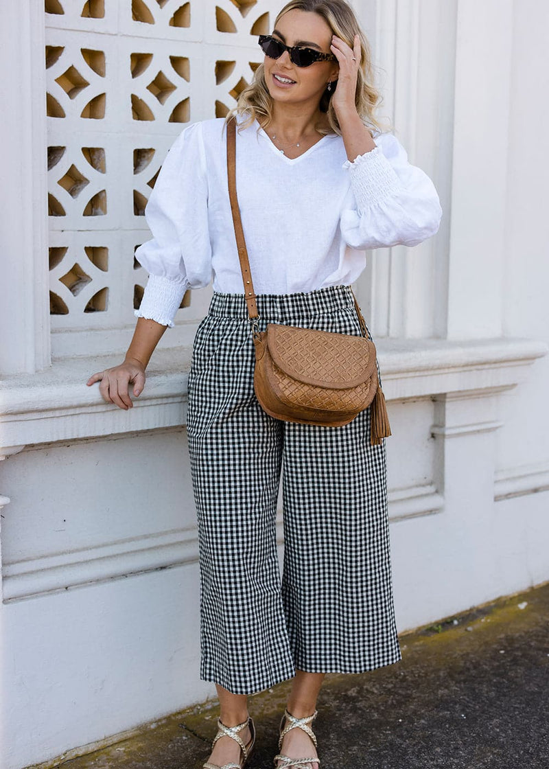 Pisa Linen Blouse White - Salt + Soda