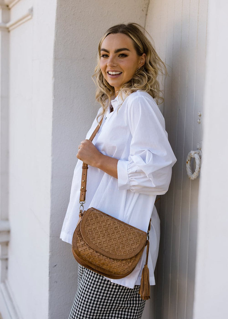 Oia Ruffle Shirt White - Salt + Soda