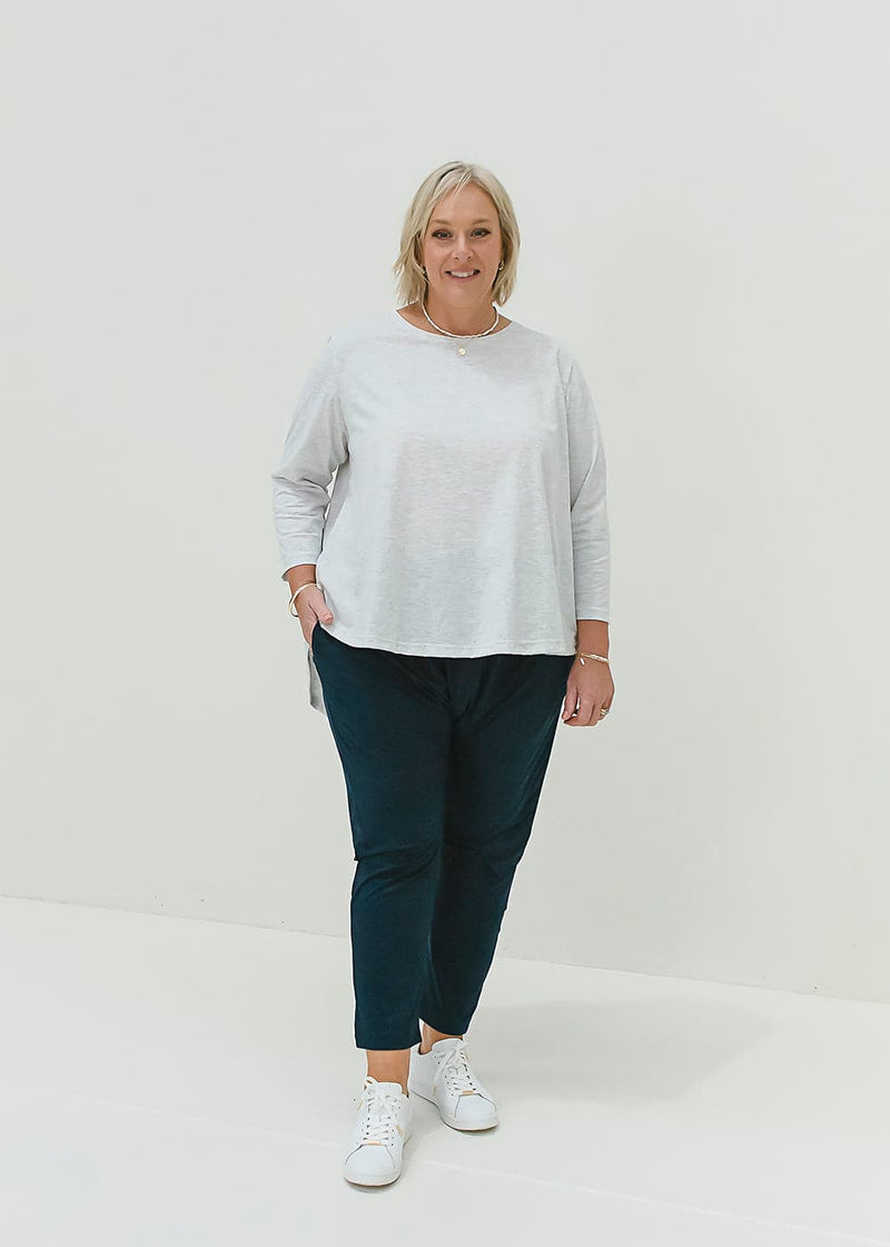 Monaco Tee L/S Grey - Salt + Soda