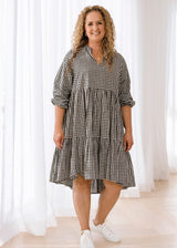Zolli Dress Black Check - Salt + Soda