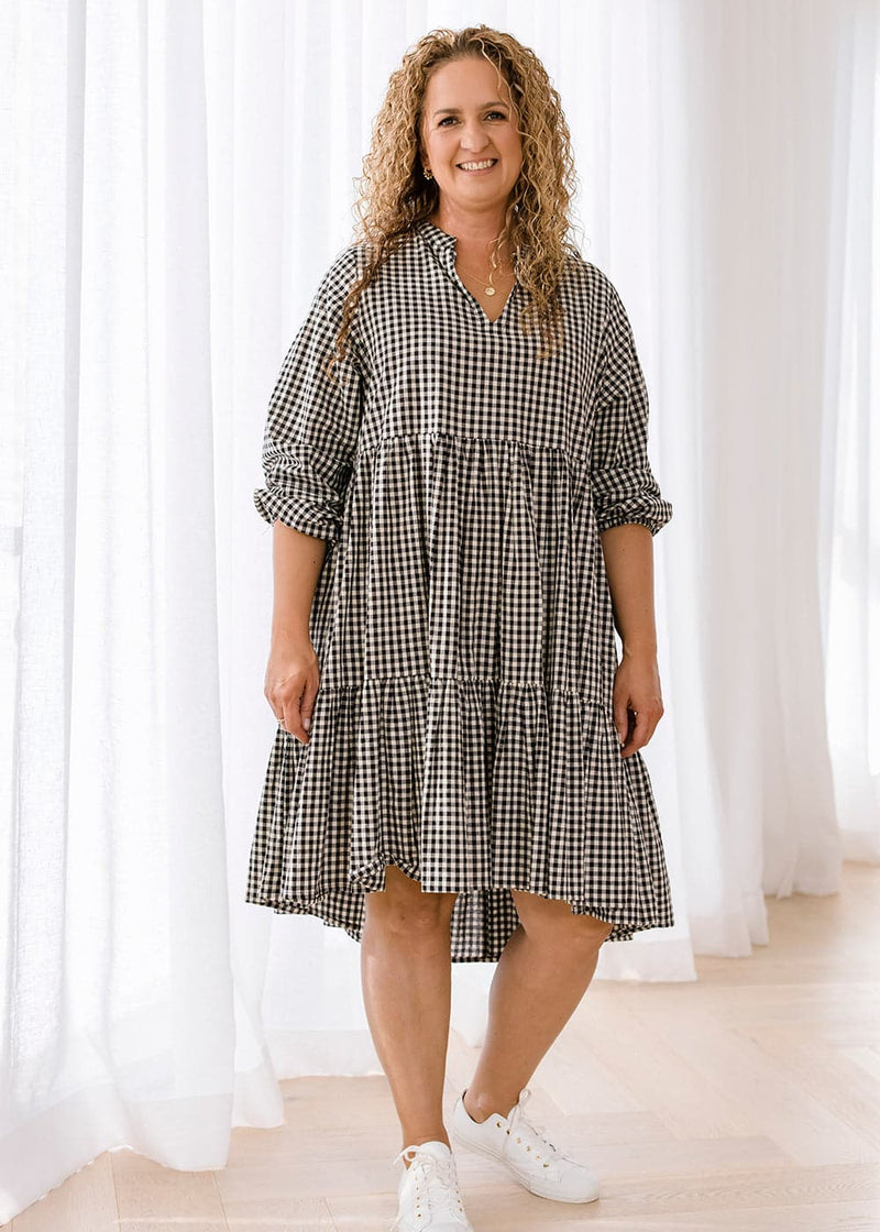 Zolli Dress Black Check - Salt + Soda